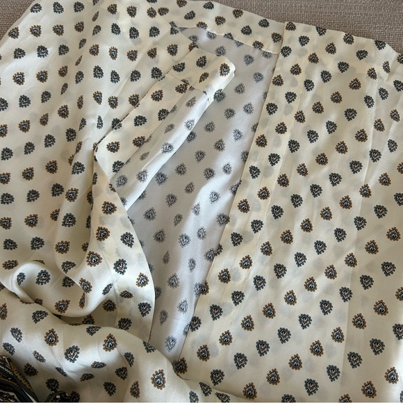 EUC Doen Amorette Midi Dress Riviera Foulard Cream Silk Blend Vacation - Picture 8 of 12